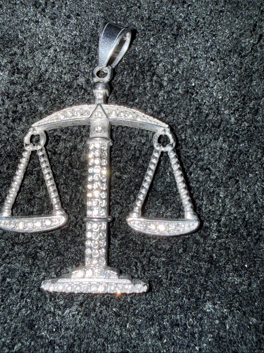 Scales Pendant Necklace in Silver Tone